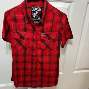 DIXXON “The Rocket” Red Plaid Bamboo Women’s Short Sleeve Shirt